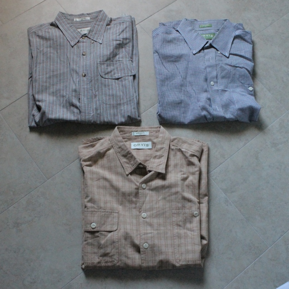 Orvis Lot Bundle of 3 Button Shirts XXL